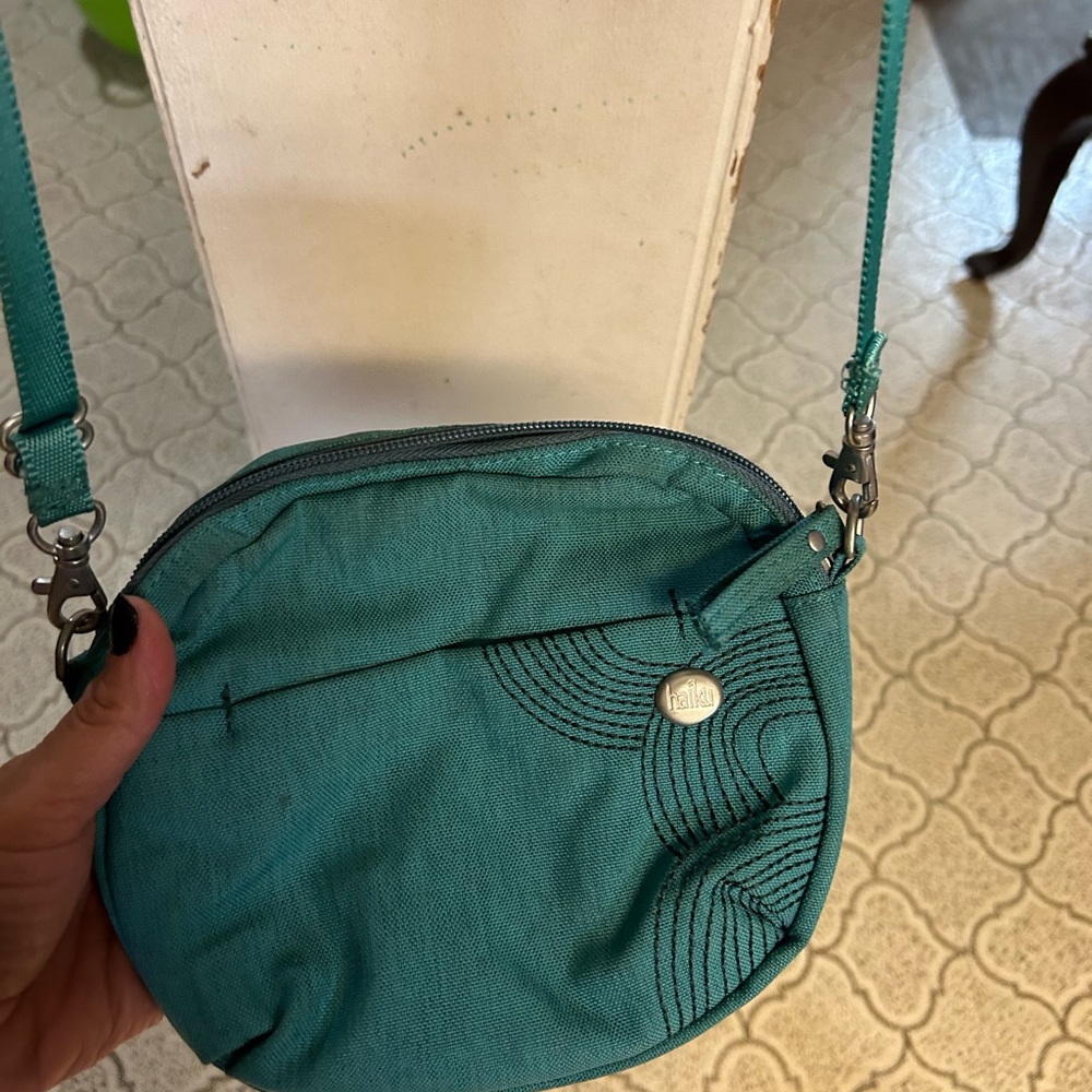 Haiku Teal Crossbody Bag with Silver Accents